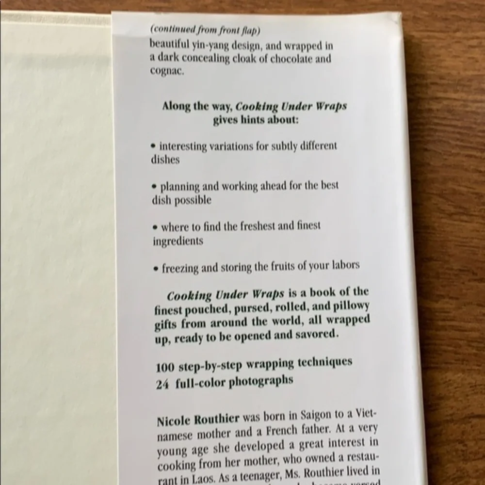 Cooking Under Wraps cookbook hardback